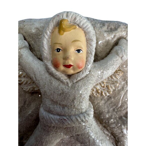 Vintage Walnut Ridge Snow Angel Chalkware Figure 6" X 7" - Picture 3 of 6